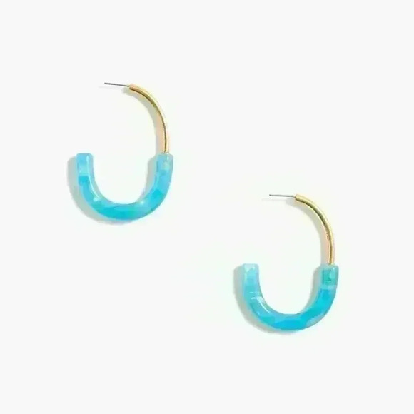 J Crew new Metal Tart Hoop Earrings - Picture 1 of 8